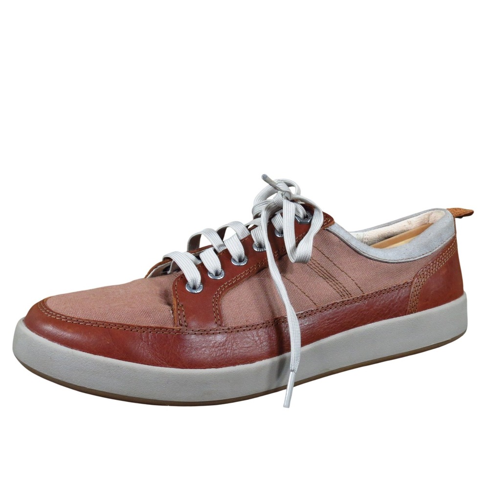 Kodiak‎ Mens Size 10 Two-Tone Brown Leather Canvas Sneakers Casual Comfort